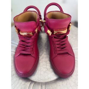 Buscemi 100MM Real Leather High-Tops Gold Hardware EU 36 / US 6